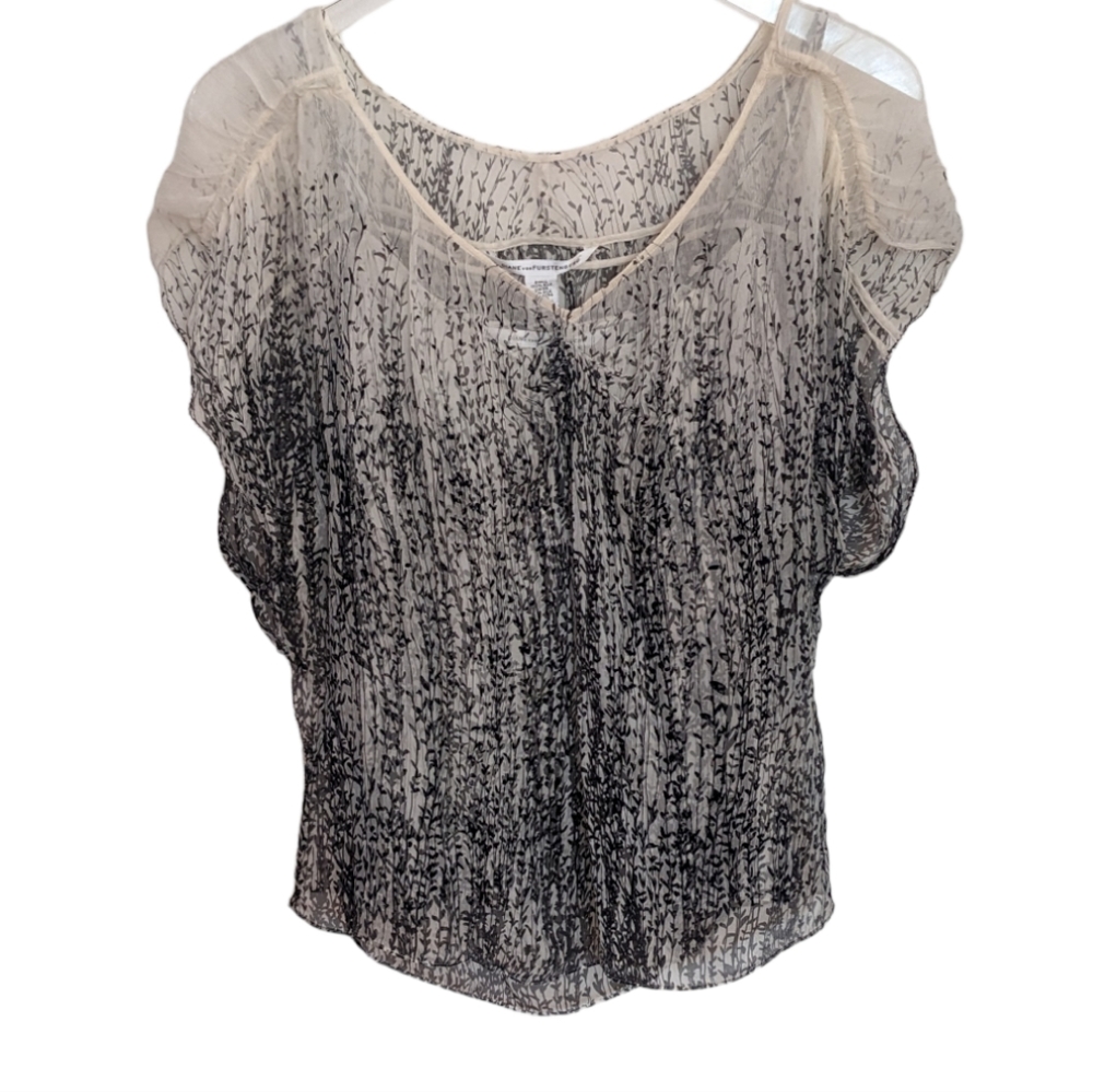 Diane Von Furstenberg Silk 2pc Blouse